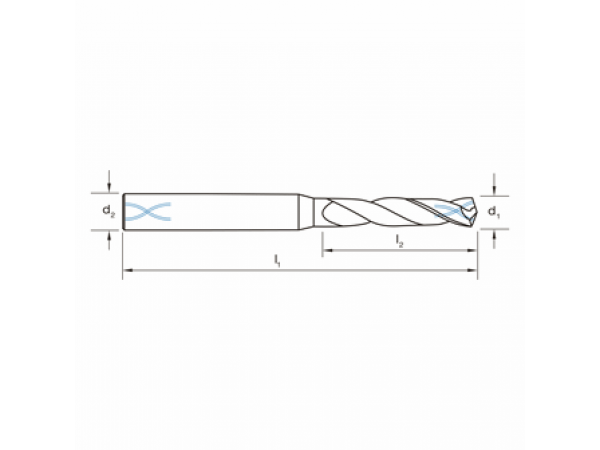 VHM-Bohrer Ø 8,1 mm IK 140° 3xD spiralgen. Uni P/M/K/N